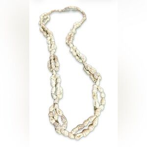 Vintage Polished Natural Shell Beach Wedding Necklace